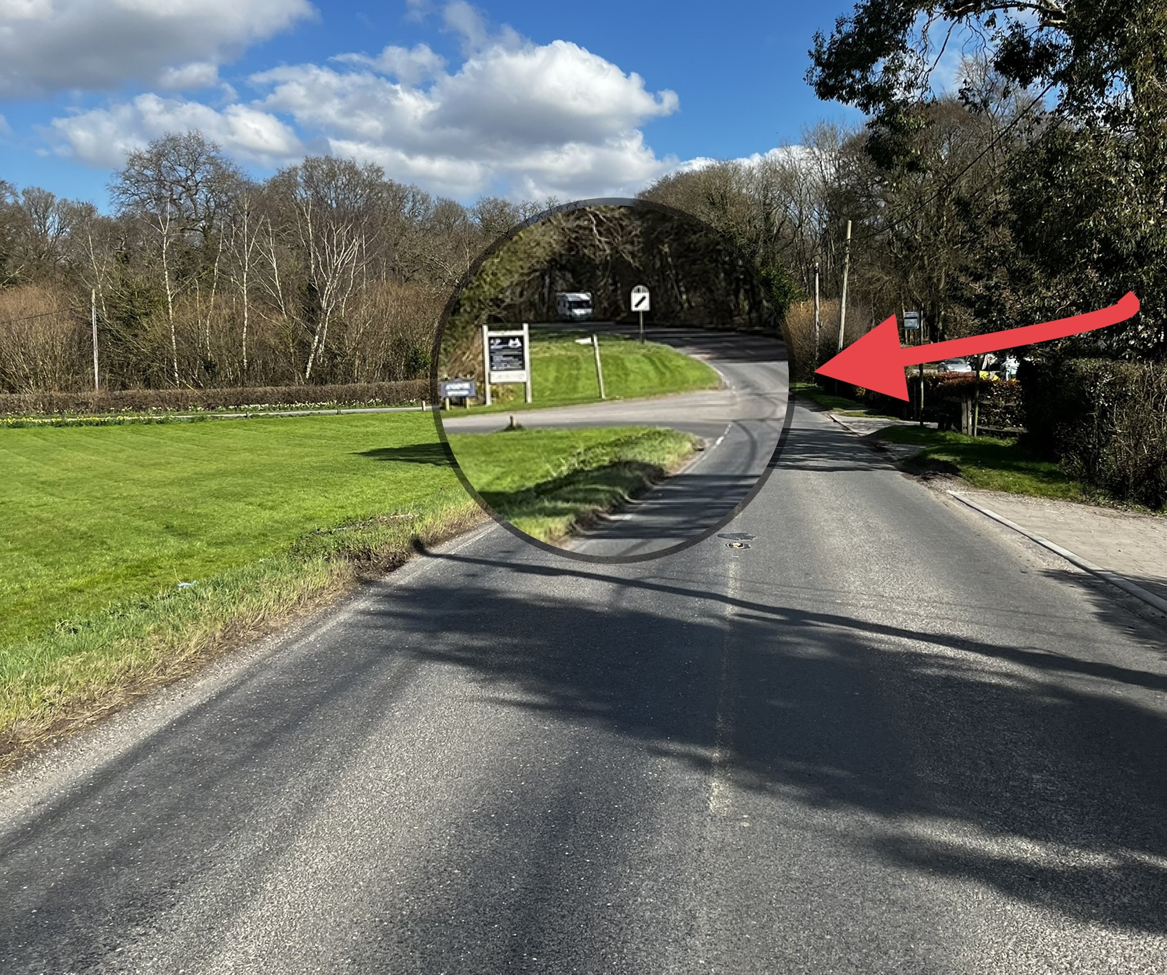 B3400 road view